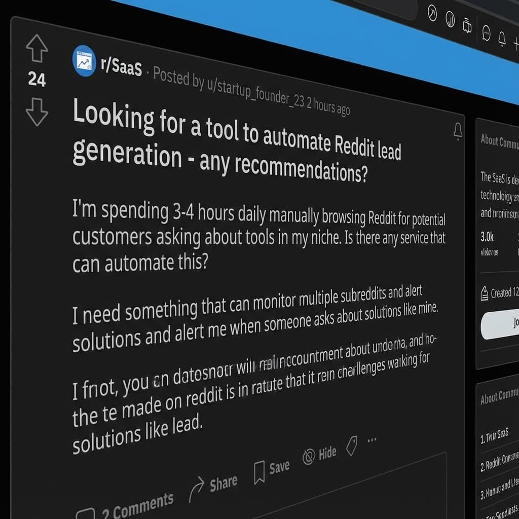 Reddit post showing high-intent buyer question
